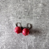 Náušnice jablíčka červená