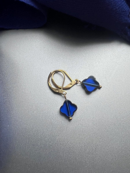 Čtyřlístkové náušnice - pozlacená S.Steel