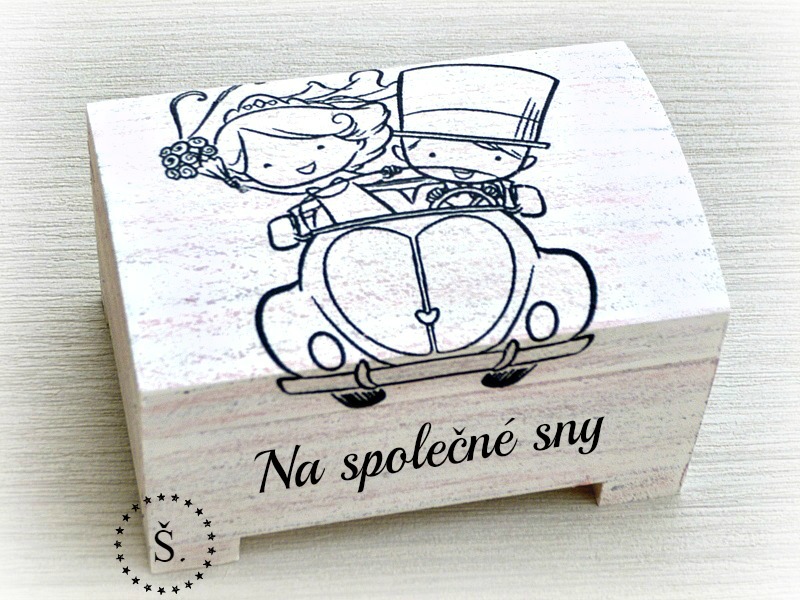 svatební truhlička - pokladnička na pevné uzavření