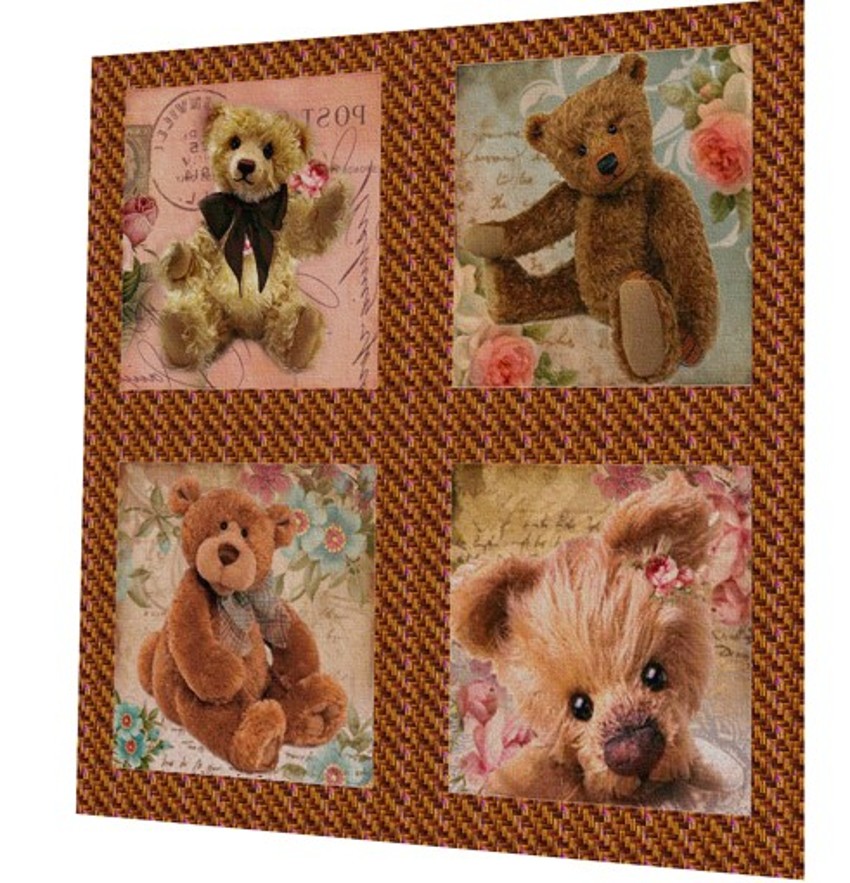 BAVLNĚNÝ PANEL - SADA 27,5 x 29 cm 3GS161