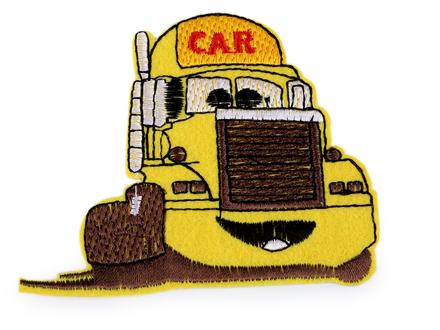 Nažehlovačka  nákladní auto - žlutá