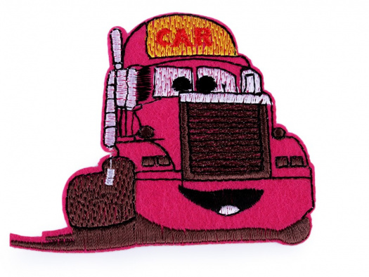 Nažehlovačka  nákladní auto - růžová