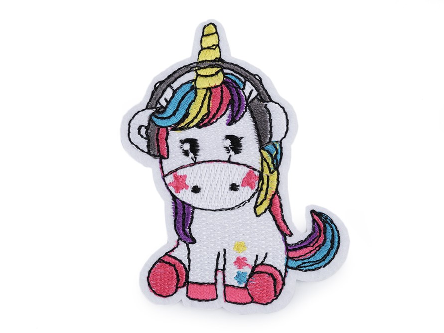 Nažehlovačka jednorožec - bílá