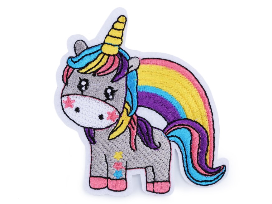 Nažehlovačka jednorožec - stříbrnohnědá