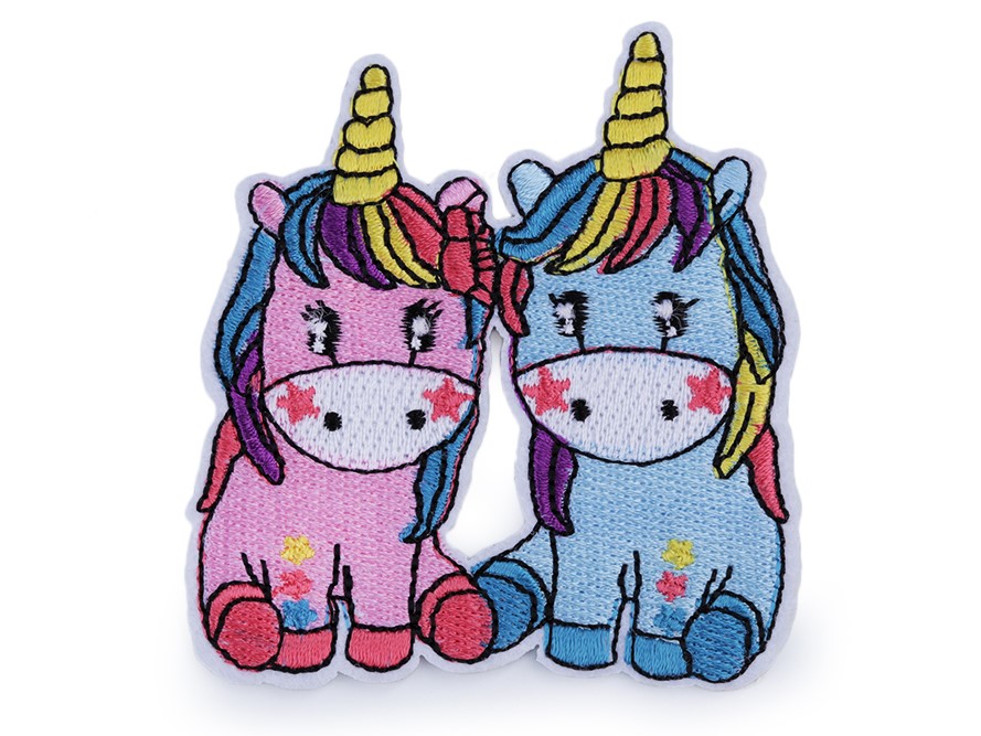 Nažehlovačka jednorožec - růžovomodrá