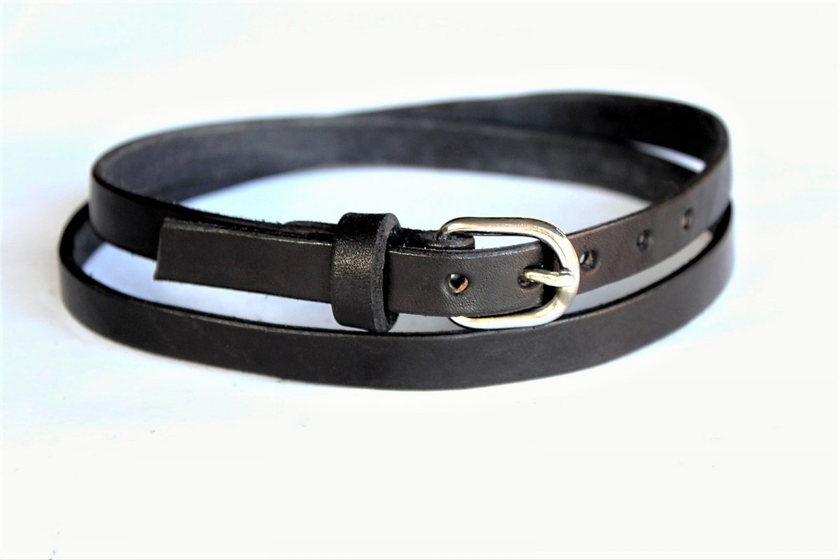 Kožený pásek úzký (více barev), 1,5 cm