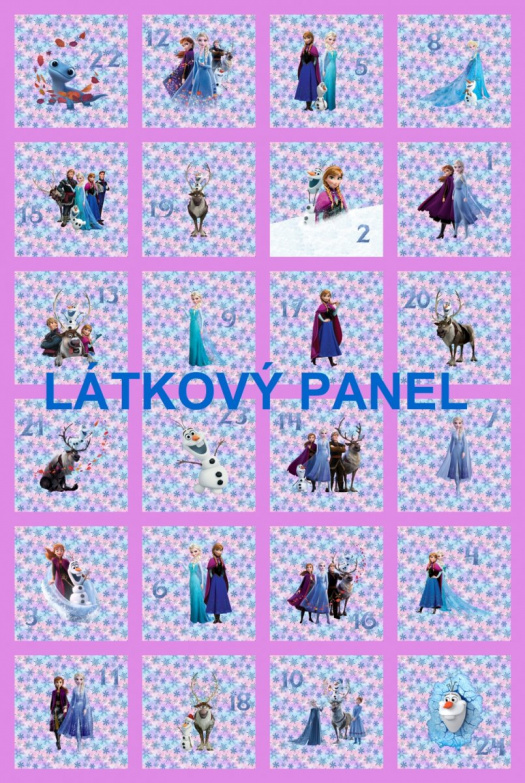 BAVLNĚNÝ PANEL / I NA ADVENTNÍ KALENDÁŘ/ 40X60 cm  AKN408č - SKLADEM