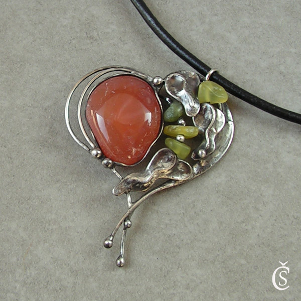 Jarní lásky - Karneol, Jadeit