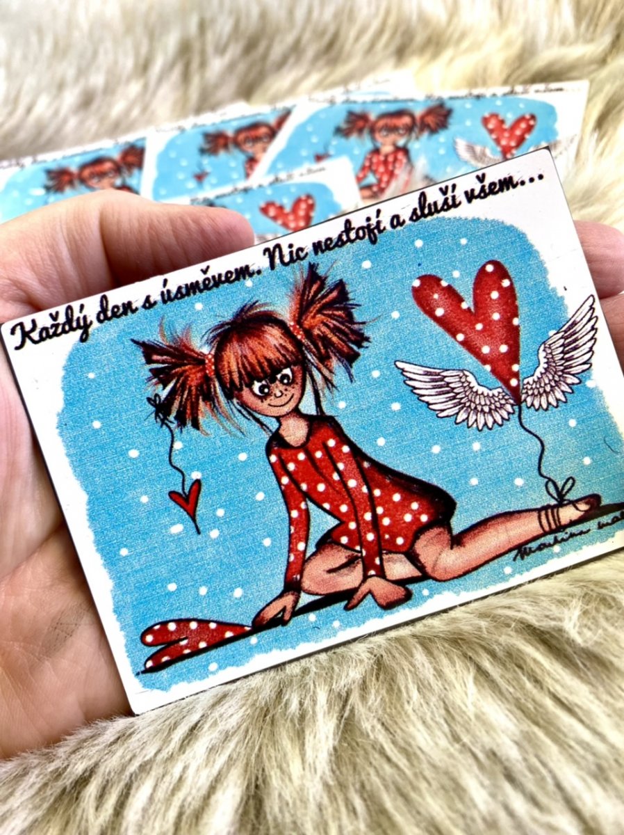 Magnet Každý den s úsměvem 5 ks