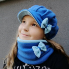 čepice ,BEKOVKA,KŠILTOVKA  modrá tm.+sv. i mašle