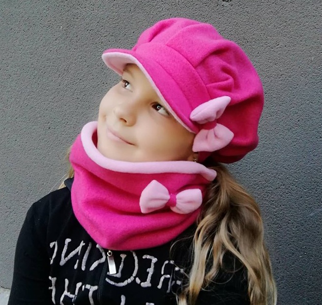 čepice ,BEKOVKA,KŠILTOVKA  tm. růžová+sv. mašle