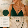 Smaragdová elegance – ručně tvořený šperkový set