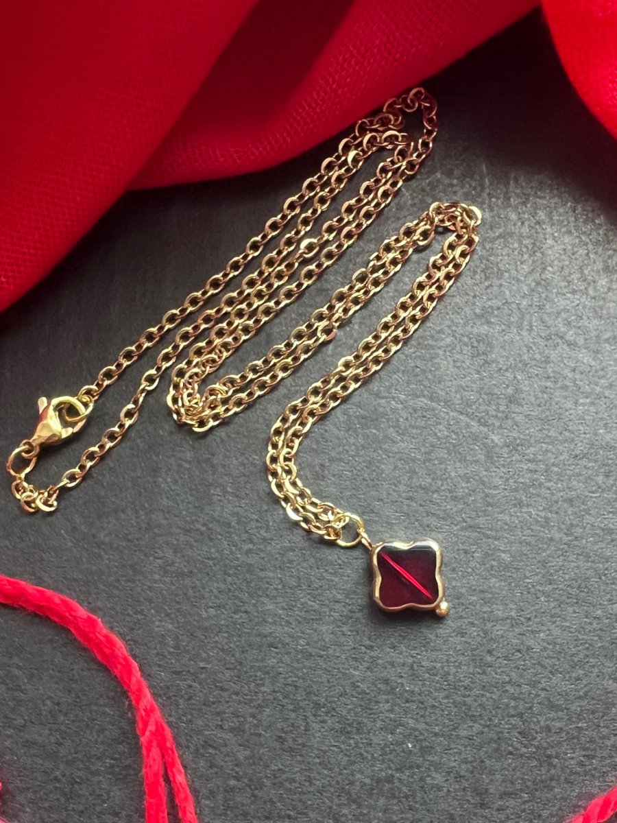 Řetízek se čtyřlístkem - pozlacená S.Steel