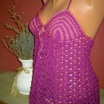 Ručně háčkovaný top-vel.36/38