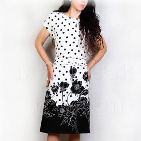 Šaty s řasením v pase vz.918