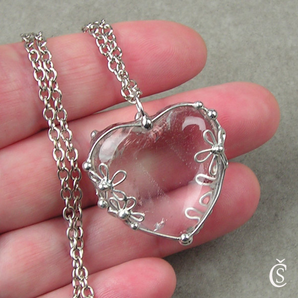 Květinové srdíčko - Křišťál
