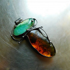 Anorä...(jantar XXL, chryzopras) šperk