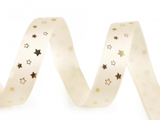 Vánoční stuha saténová 15mm