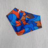 Širší elastická čelenka - modro oranžová