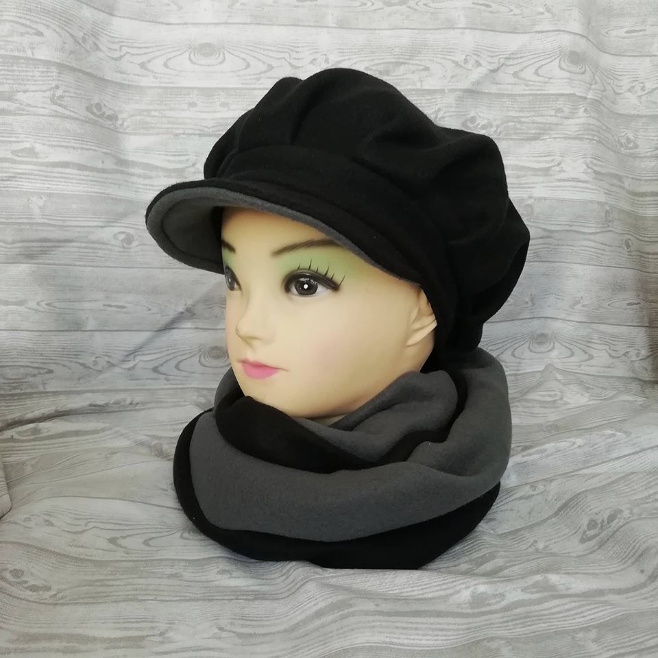 čepice ,BEKOVKA,KŠILTOVKA  černá šedá na kluky