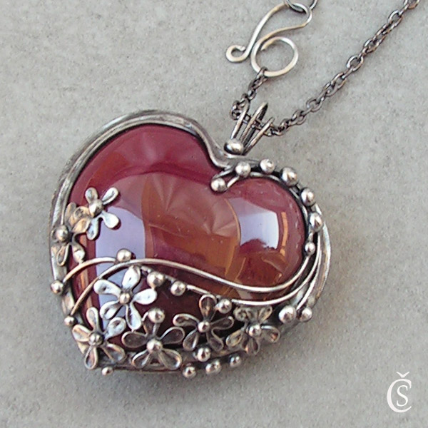 Velké srdce - Jaspis Mokait