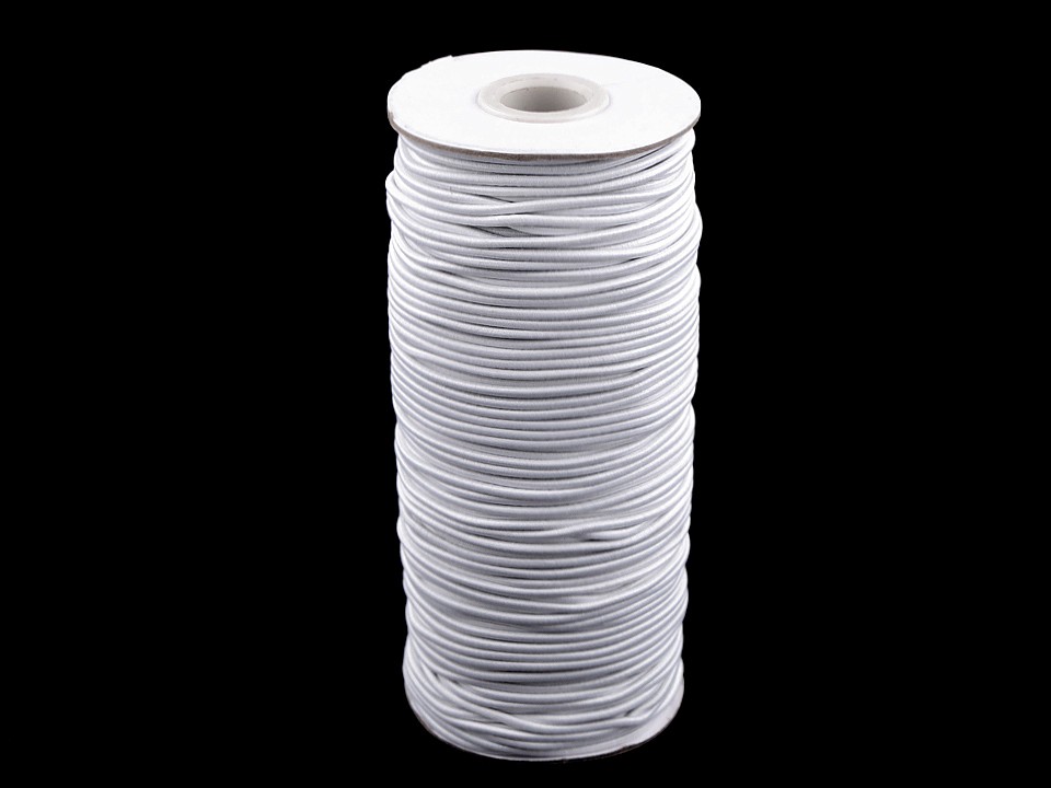 Kulatá pruženka 2 mm (3m) - bílá