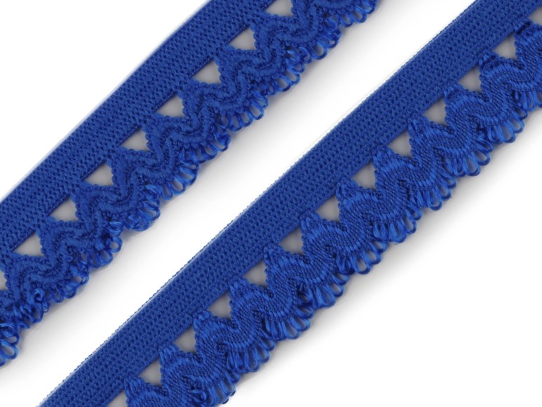 Ozdobná pruženka šíře 15 mm - modrá