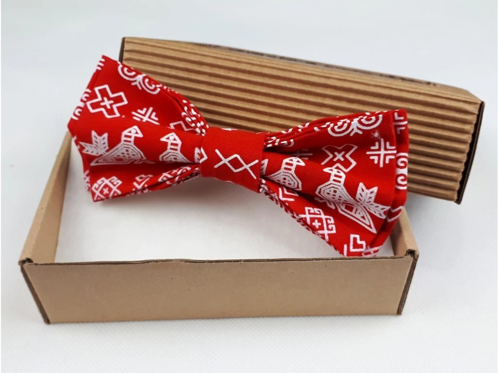 Folklórny motýlik - červený