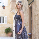 Kožená kabelka - fialová