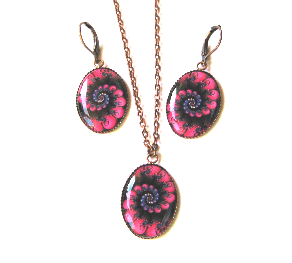 Fraktál rudé spirály