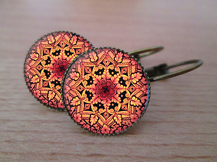 Mandala  -VINTAGE VISACÍ NÁUŠNICE 