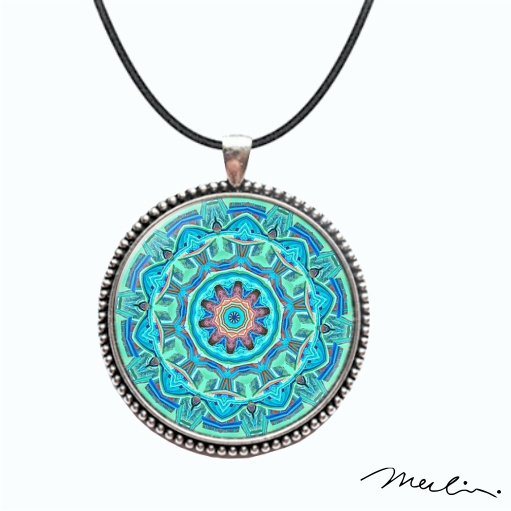 Šperk s mandalou - přívěsek na krk - Sebe-vědomí