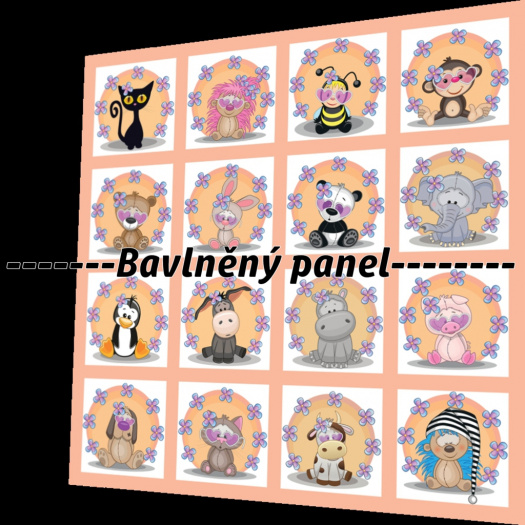 BAVLNĚNÝ PANEL / I NA PEXESO/ 47 x 47 cm  NP-30