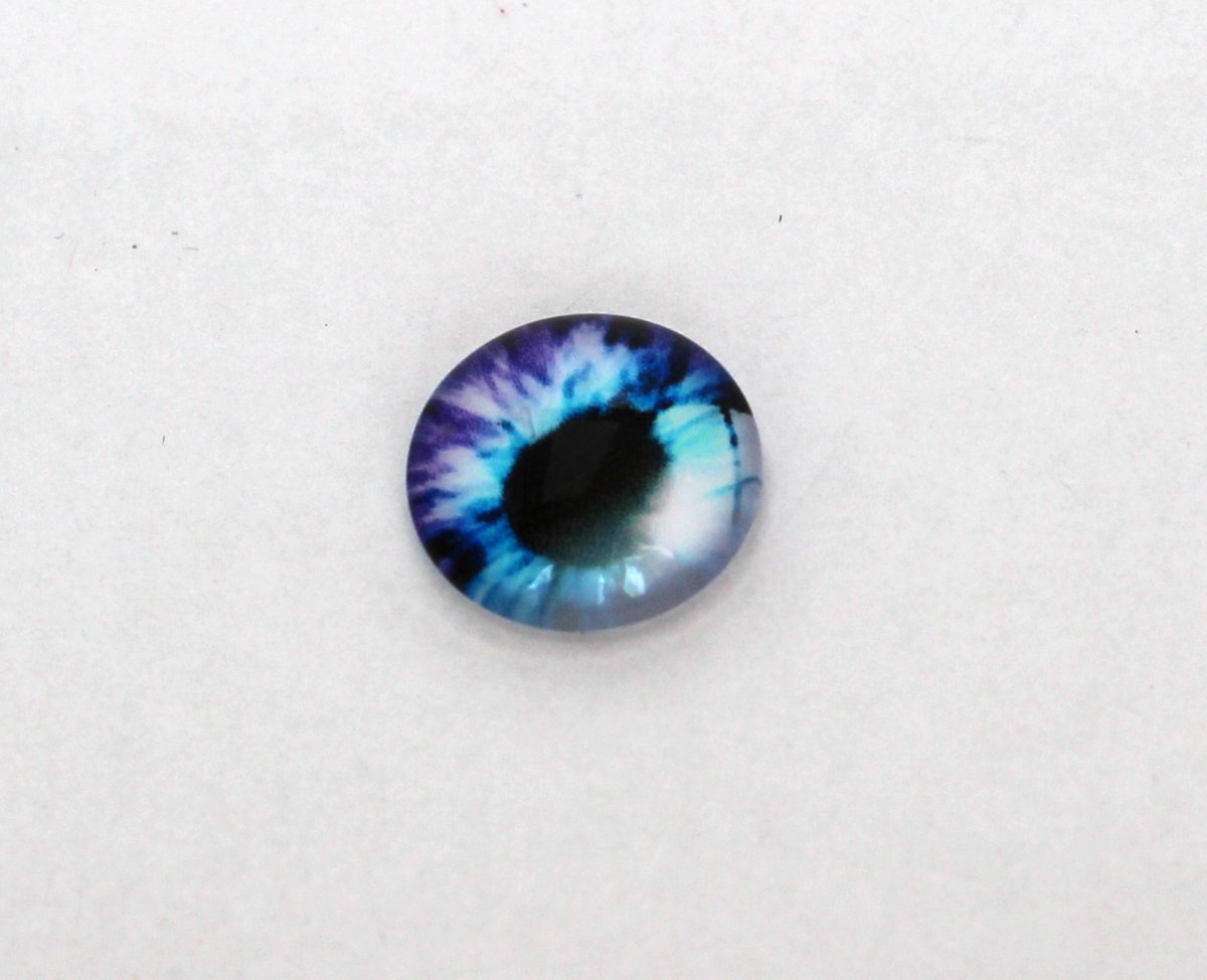 Skleněný kabošon dračí oko 14 mm  