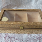 Krabička dřevěná 3 přihrádky přírodní