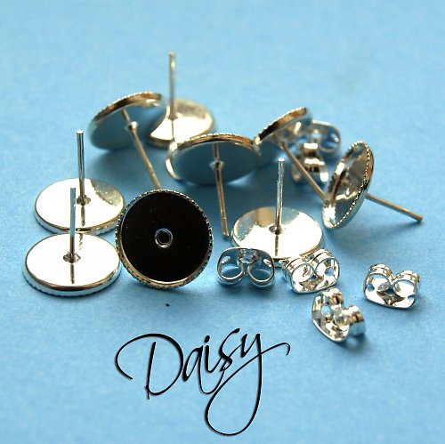 Naušnicové lůžko 10 mm s puzetou - 1 pár