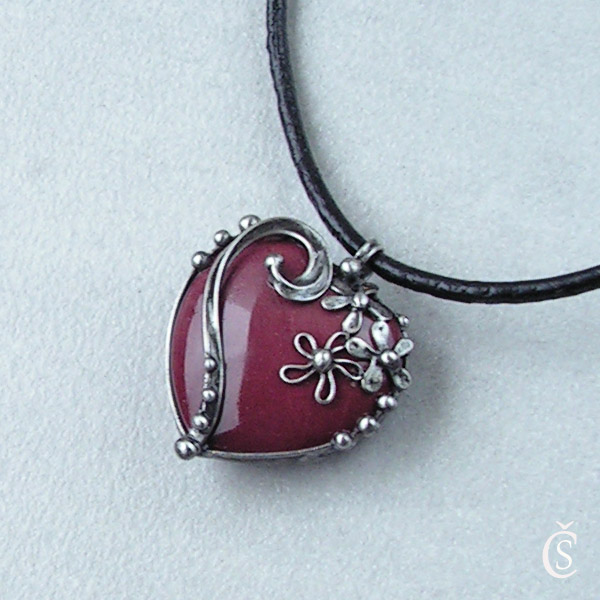 Srdíčko - Jaspis Mokait