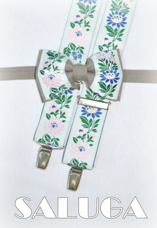 Pánské set motýlek + šle folkový, folklorní,lidový