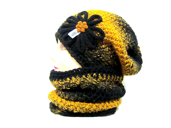 ༺♥༻ SOUPRAVA ČEPICE A NÁKRČNÍKU ༺♥༻ 1167