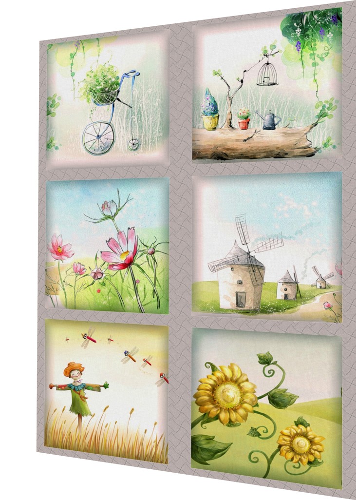 BAVLNĚNÝ PANEL - SADA 31 x 40 cm 4VNS124