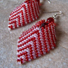 Náušnice "Red stripes"