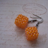 Náušnice "Orange cubes"