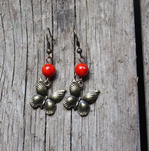 Motýli - náušnice