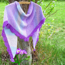 Violet (pletený šátek s bavlnou)