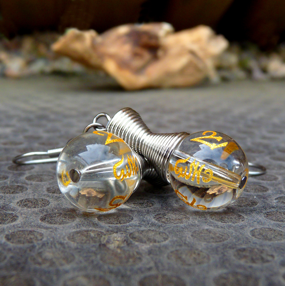 Náušnice - křišťálové mantry (chirurg.ocel)