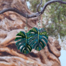 Náušnice - monstera