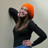 Pletený baret - orange