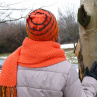 Pletená čepice - orange