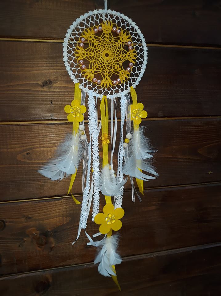 Lapač snů "slunečná louka" průměr 15cm