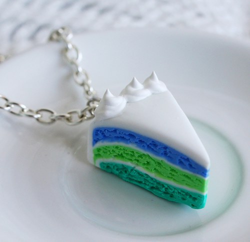 duhový dortík na krk